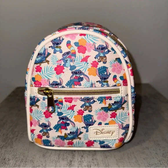 Loungefly Lilo And Stitch Sunglasses Tropical Flowers Micro Mini Backpack New - Picture 1 of 6